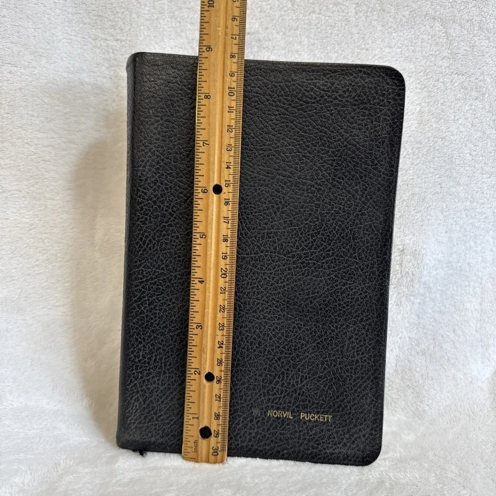 Holy Bible New Scofield Reference Ed KJV Genuine Cowhide Leather Oxford 1967 VTG